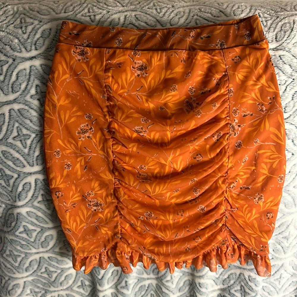 Free People Floral Mini Skirt Sz XS in EUC